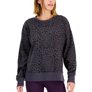 Ideology Women’s Cheetah Print Crew Neck Sweatshirt, SZ 2X, NEW!